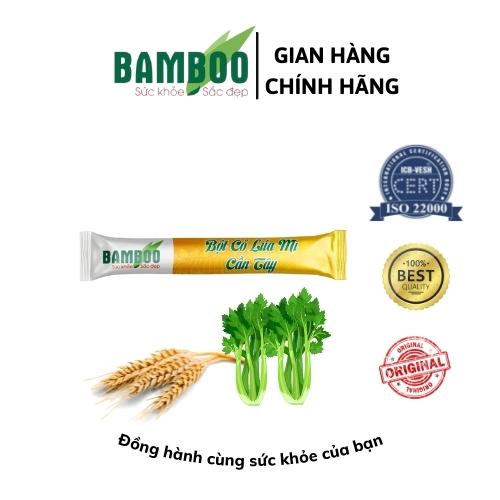 Bột cỏ lúa mì cần tây Bamboo hỗ trợ giảm cân hiệu quả, tăng cường sức khỏe ( Hộp 75g/ 15 gói )