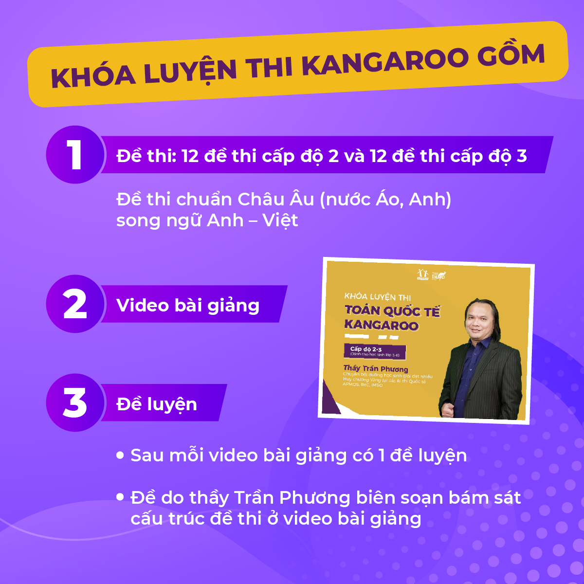 HOCMAI - Khóa học Luyện thi Toán Kangaroo dành cho trẻ từ lớp 3 đến lớp 6 -Toàn quốc [E-Voucher]