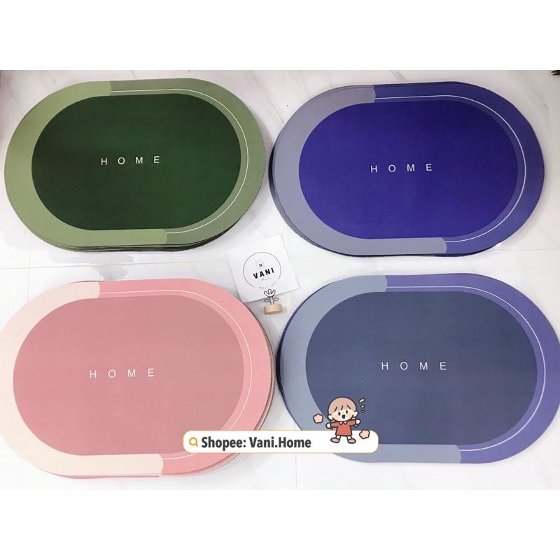 Thảm lót sàn nhà tắm siêu thấm - Thảm chùi chân Home chống trượt nhanh khô- Thảm chân Silicon decor nhà siêu mịn
