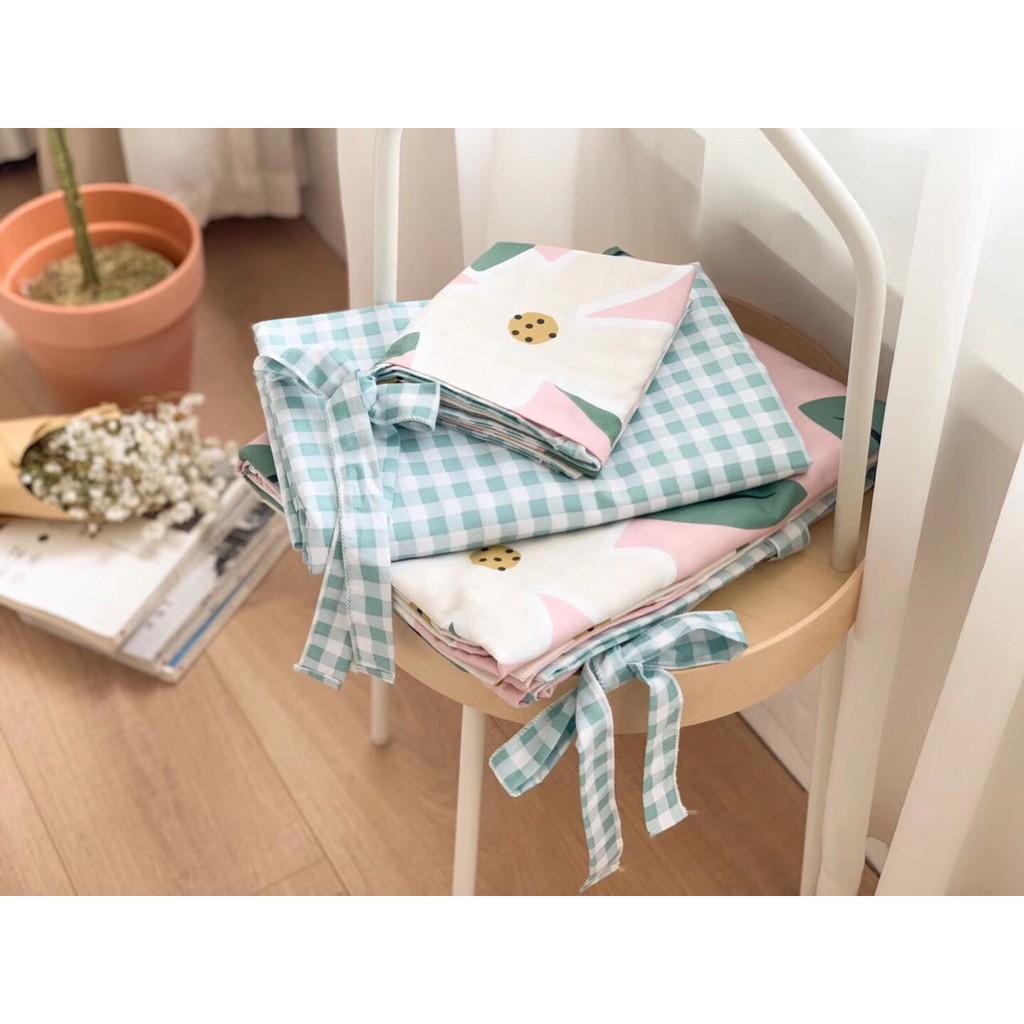 Bô Chăn ga Cotton thắt nơ mẫu mới - Hàng nhập khẩu 100% Cotton