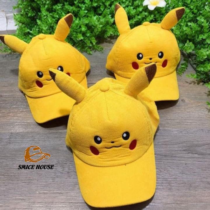 NÓN LƯỠI TRAI PIKACHU CHO BÉ, MŨ HÌNH THÚ CHO BÉ