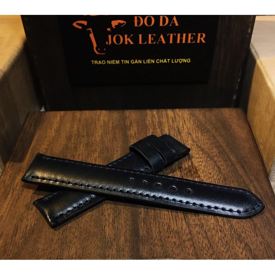 Dây Da Đồng Hồ Da Bò Jok Leather màu xanh lam tặng kèm khóa