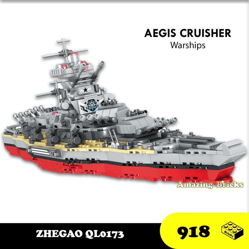 Đồ chơi Lắp Ráp Thuyền Chiến Lục Quân, ZheGao QL0173 Warships Fighting Pioneer, Xếp hình thông minh