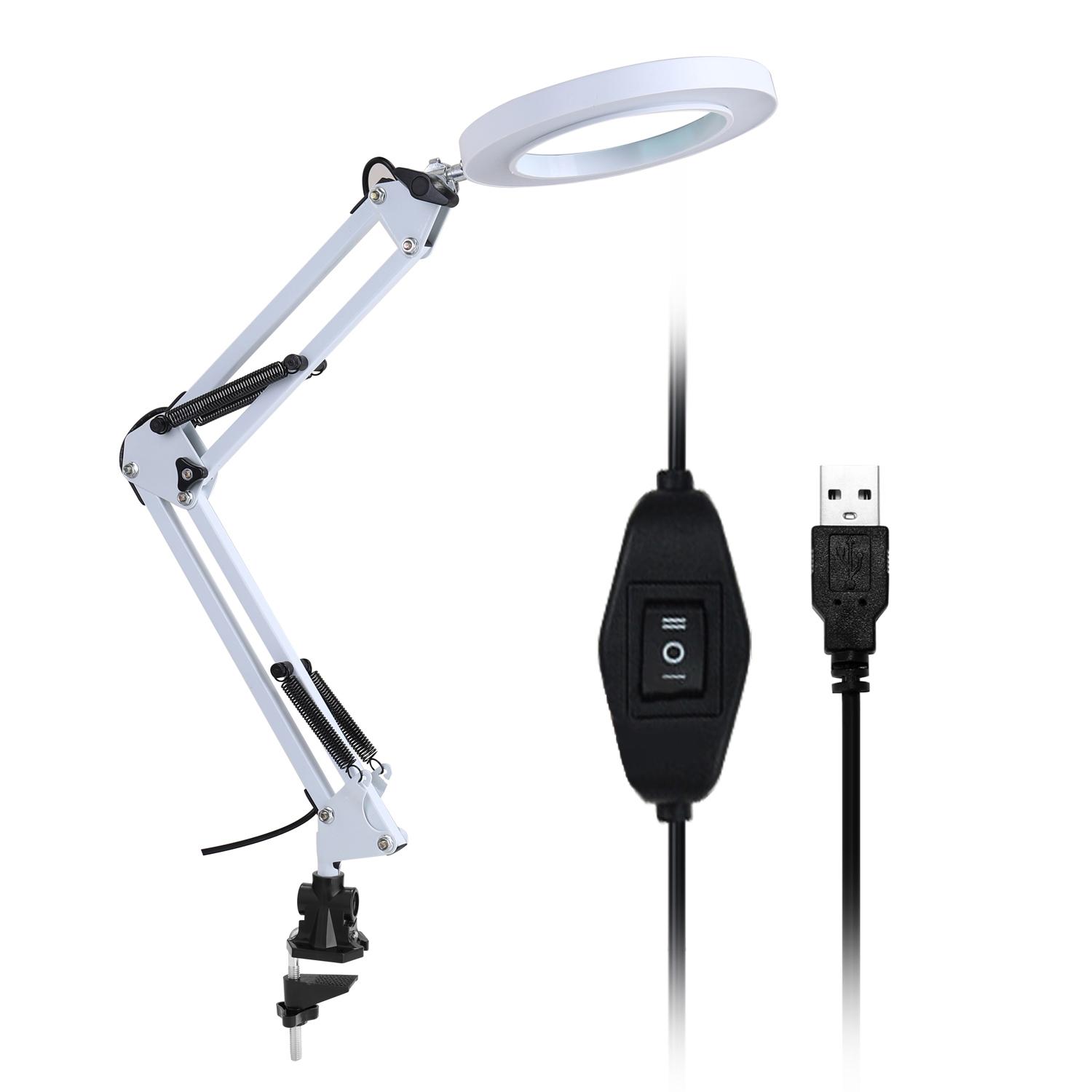 Đèn Bàn Led USB đọc sách có thể gập lại với 2 chế độ điều chỉnh độ sáng cho người cao tuổi và học sinh