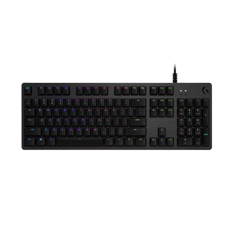 Bàn phím game cơ học Logitech G512 - RGB Lightsync, 3 loại GX Switch, vật liệu cải tiến, cổng USB 2.0 - Gx Blue Clicky - Hàng chính hãng