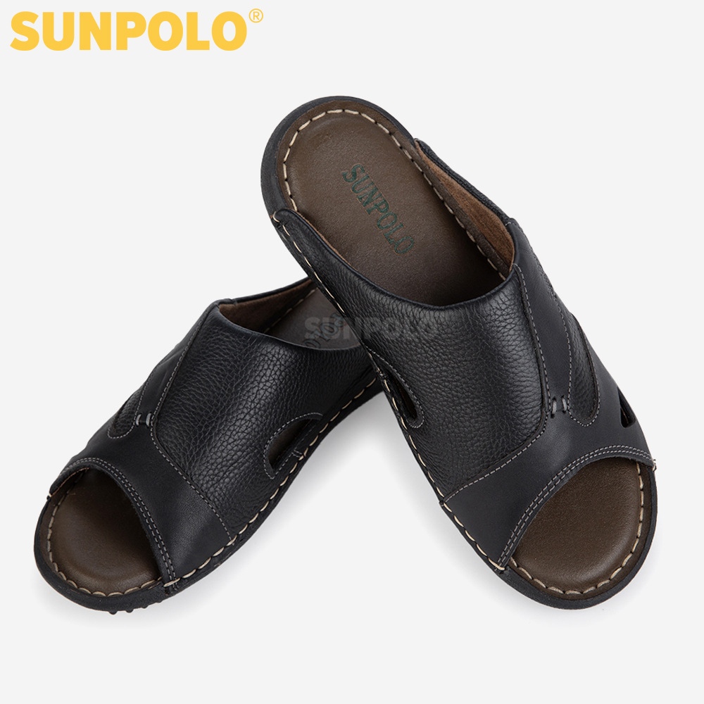 Dép Quai Ngang Nam Da Bò SUNPOLO SQND32