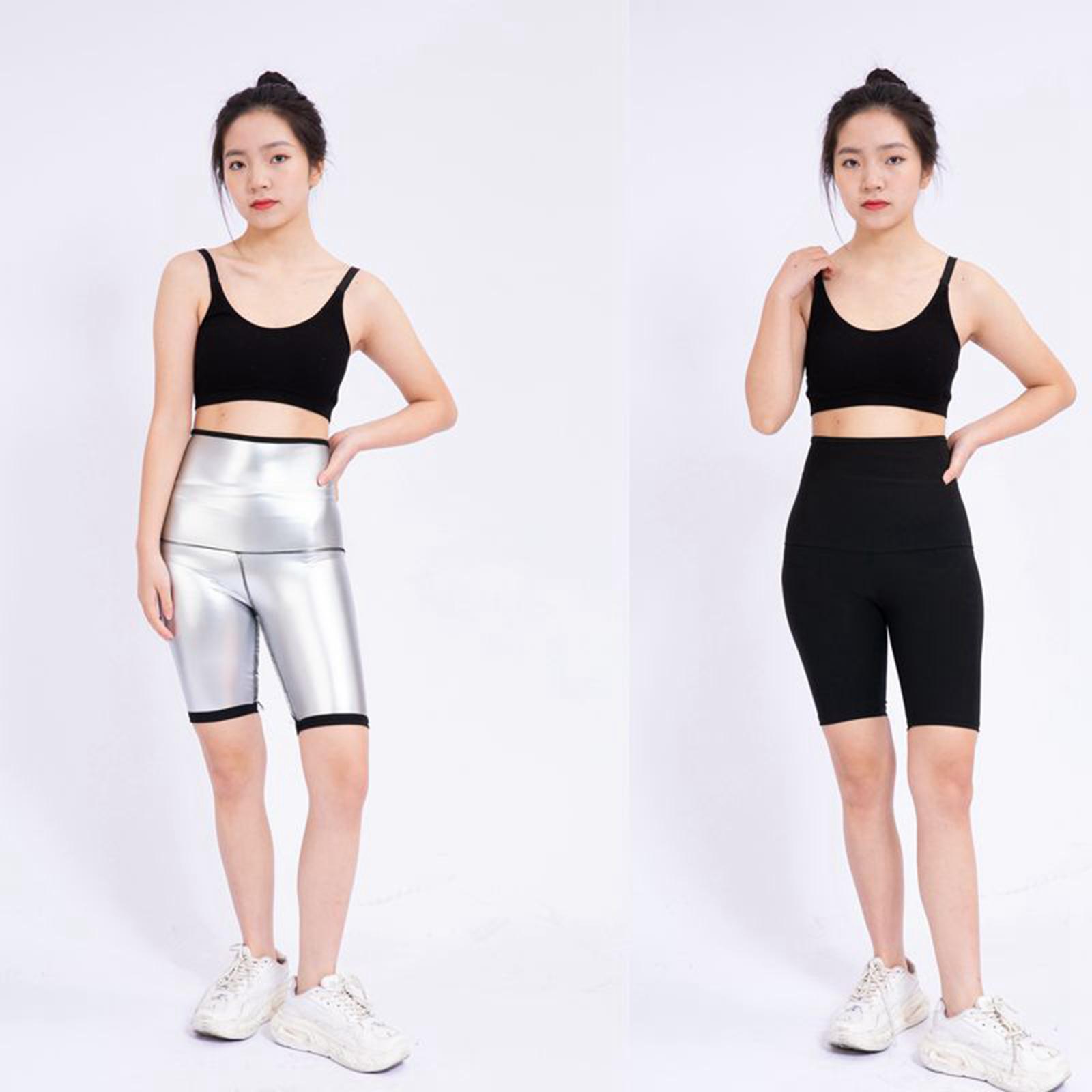 2x Women Sauna Pants Slimming Tummy Gym Summer Thermo Shapewear Shorts