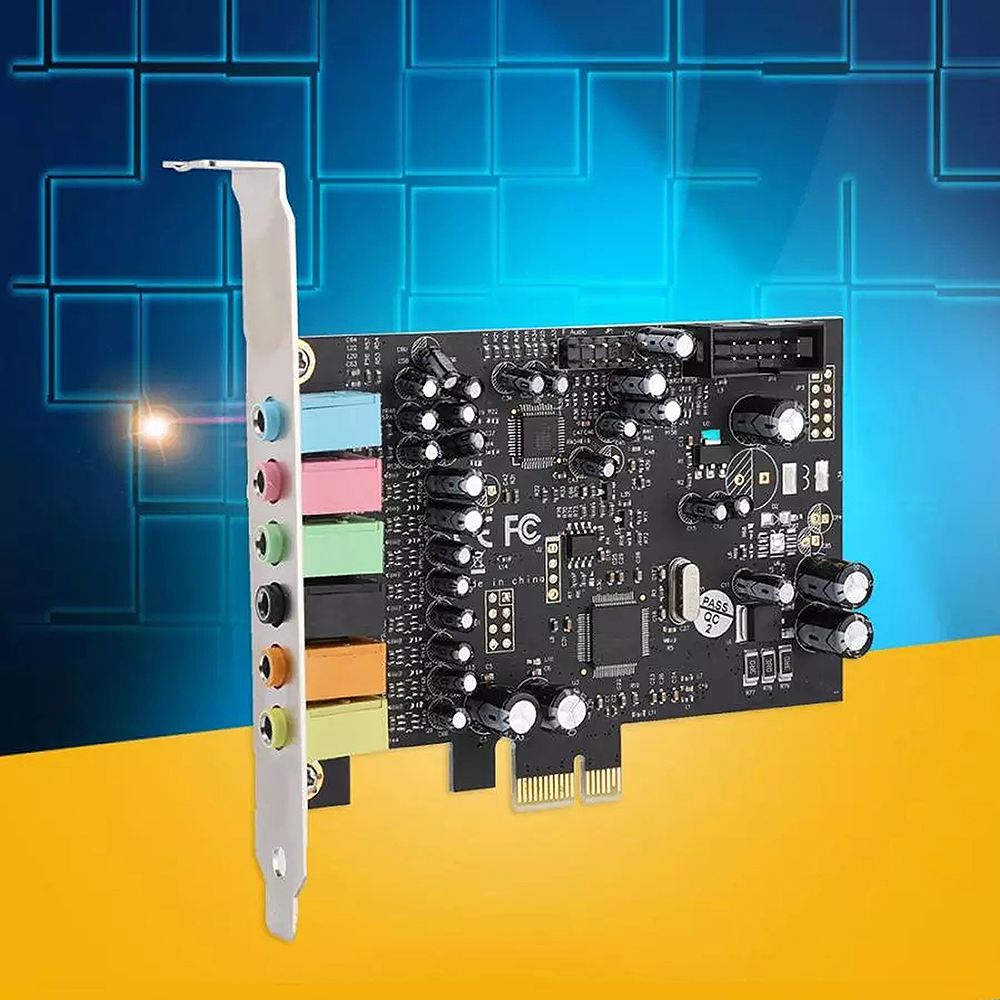 Cạc âm thanh PCIE 7.1 Kênh Âm thanh nổi Tích hợp chip CM8828 8 Kênh 