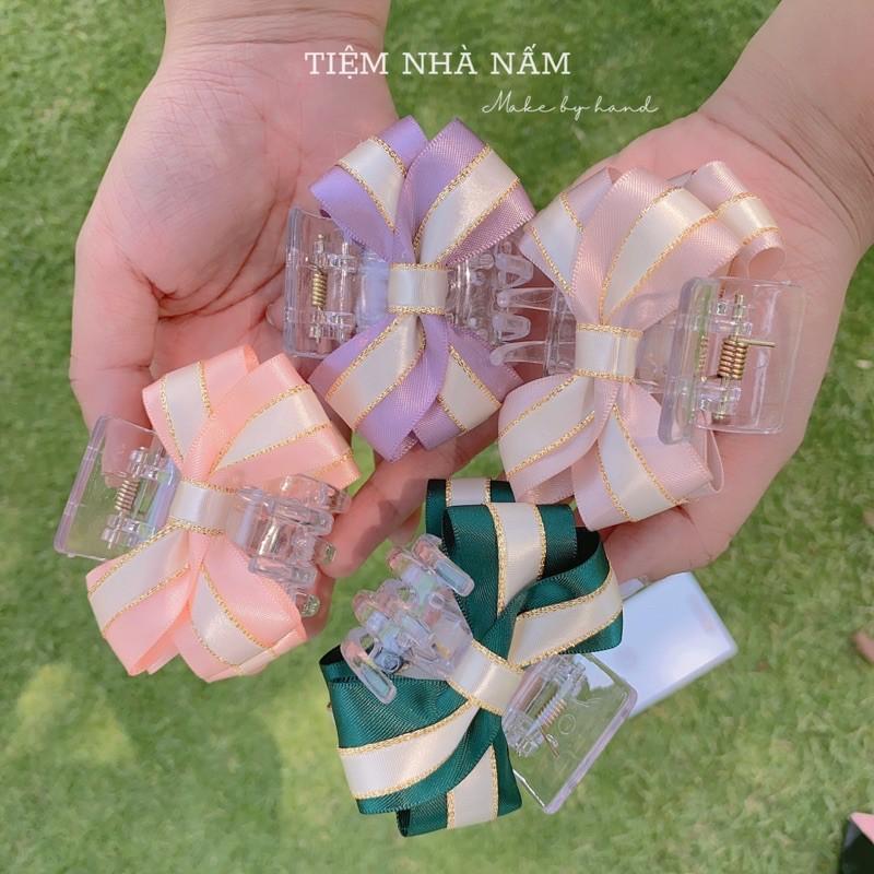 KẸP TÓC CÀNG CUA ĐÍNH NƠ SANG TRỌNG -