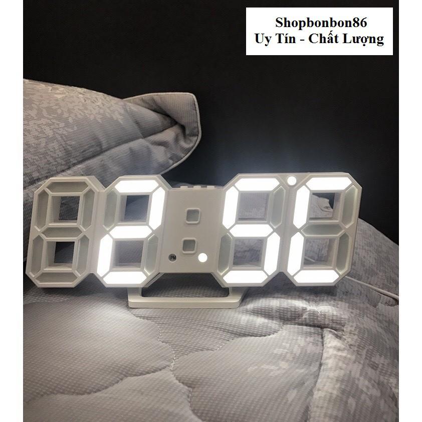 Đồng hồ LED 3D treo tường, để bàn thông minh TN828 Smart Clock