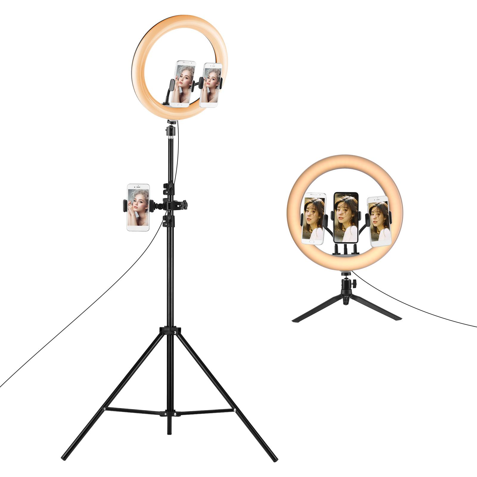 Đèn LED 13 inch ánh sáng chụp ảnh nhiệt độ hai màu 2800K-5800K 10 mức độ sáng có thể điều chỉnh với chân máy