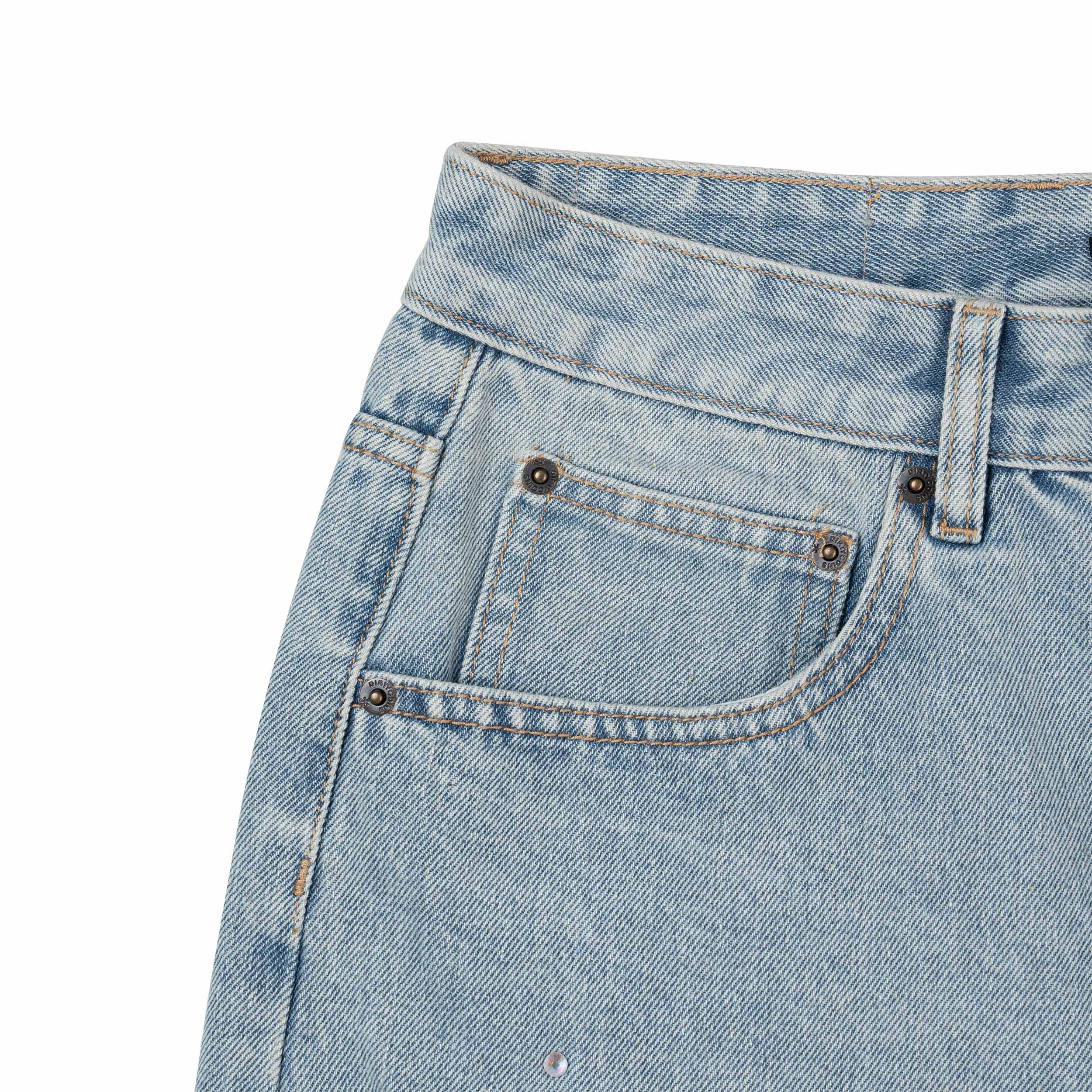 Quần DirtyCoins Denim Shorts Studs - Blue Wash
