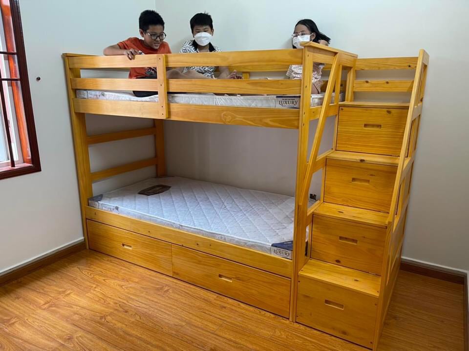Giường 3 Tầng 165 (Vàng)