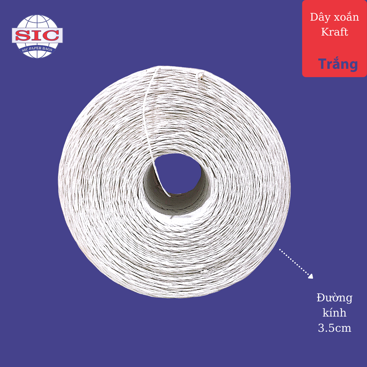 SET 2KG DÂY XOẮN GIẤY MÀU TRẮNG