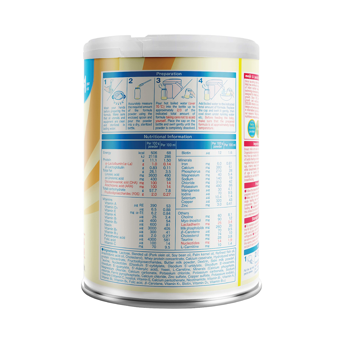 Combo 4 Lon sữa Meiji Infant Formula 800g (Cho trẻ từ 0-1 tuổi)
