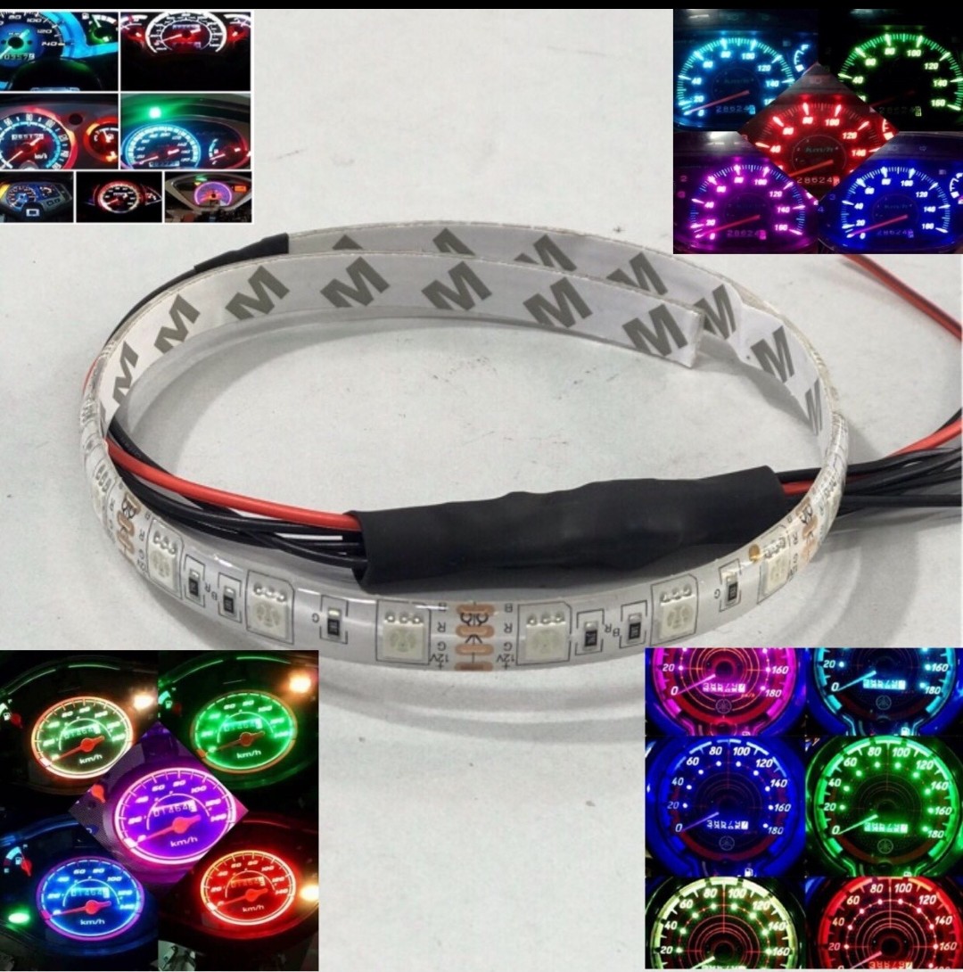 Bộ dây đèn led sang số đổi màu dài 45cm chống nước loại tốt lắp các loại xe máy cực đẹp