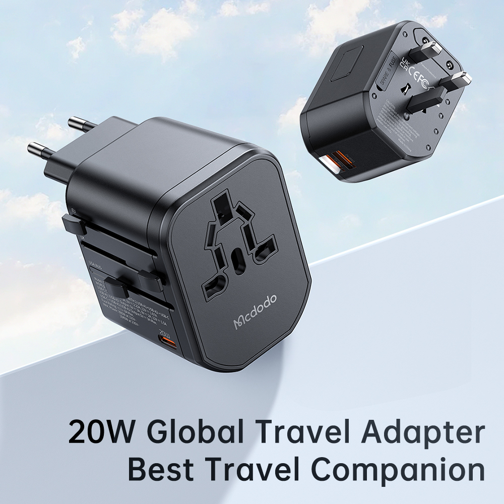 Cốc Sạc Kiêm Phích Cắm Chuyển Đổi Đa Năng Mcdodo PD Fast Charging Universal Travel Adapter (Hàng chính hãng)