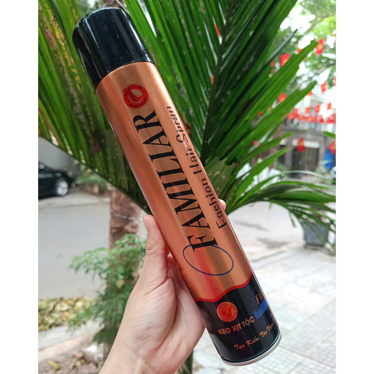 Gôm xịt tóc giữ nếp tạo kiểu nam nữ Familiar Hair Spray 350ml