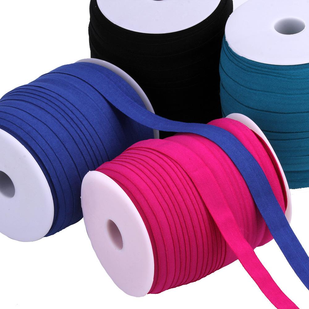 100m * 15mm Thun viền dây Đồng Màu Sáng Bóng Gấp Gọn Trên Thun KẺ THÙ Spandex Ban Nhạc Trẻ Em Dây Buộc Tóc dây đeo đầu Đầm Viền Ren May