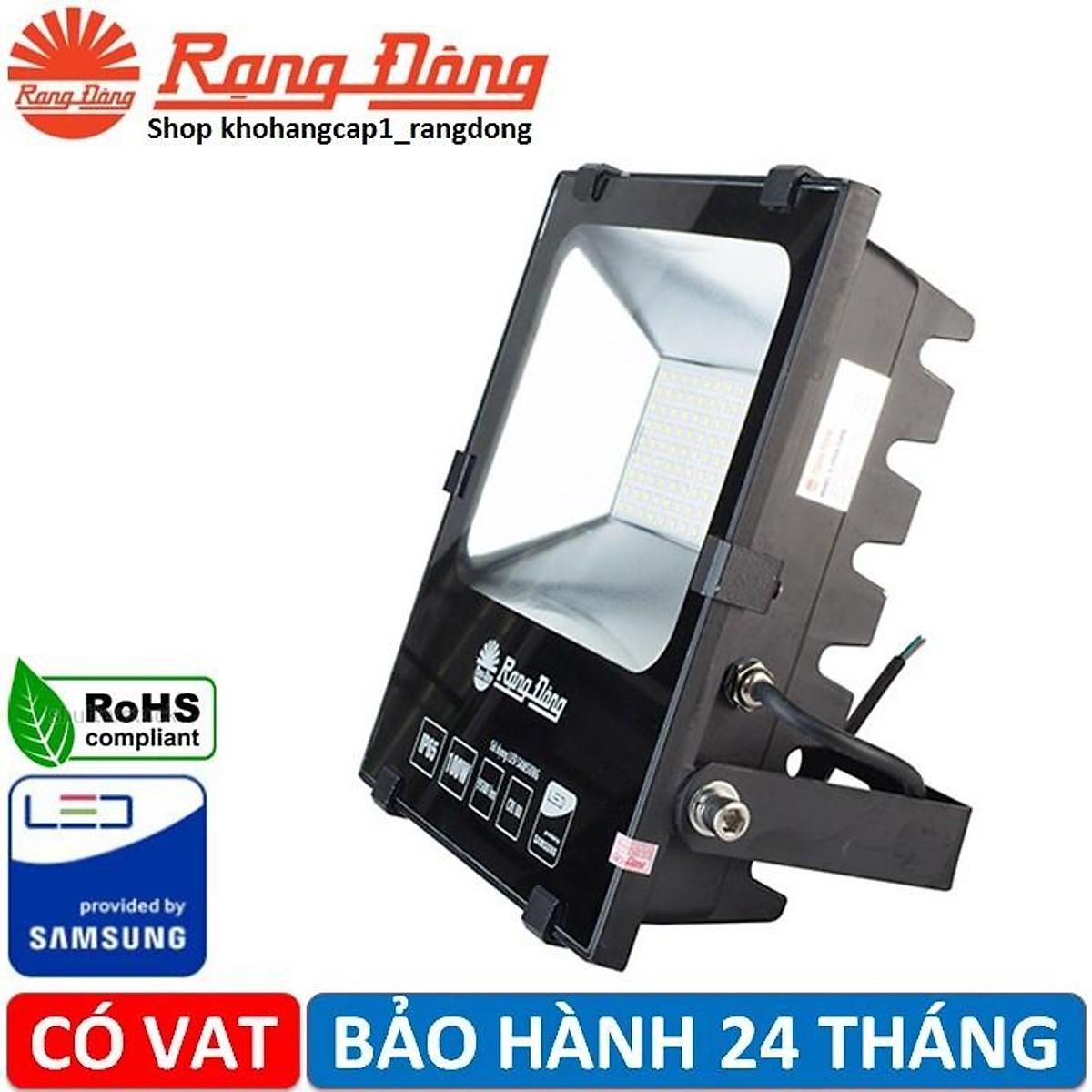 Đèn pha LED 100W Rạng Đông - Sáng vàng 3000K