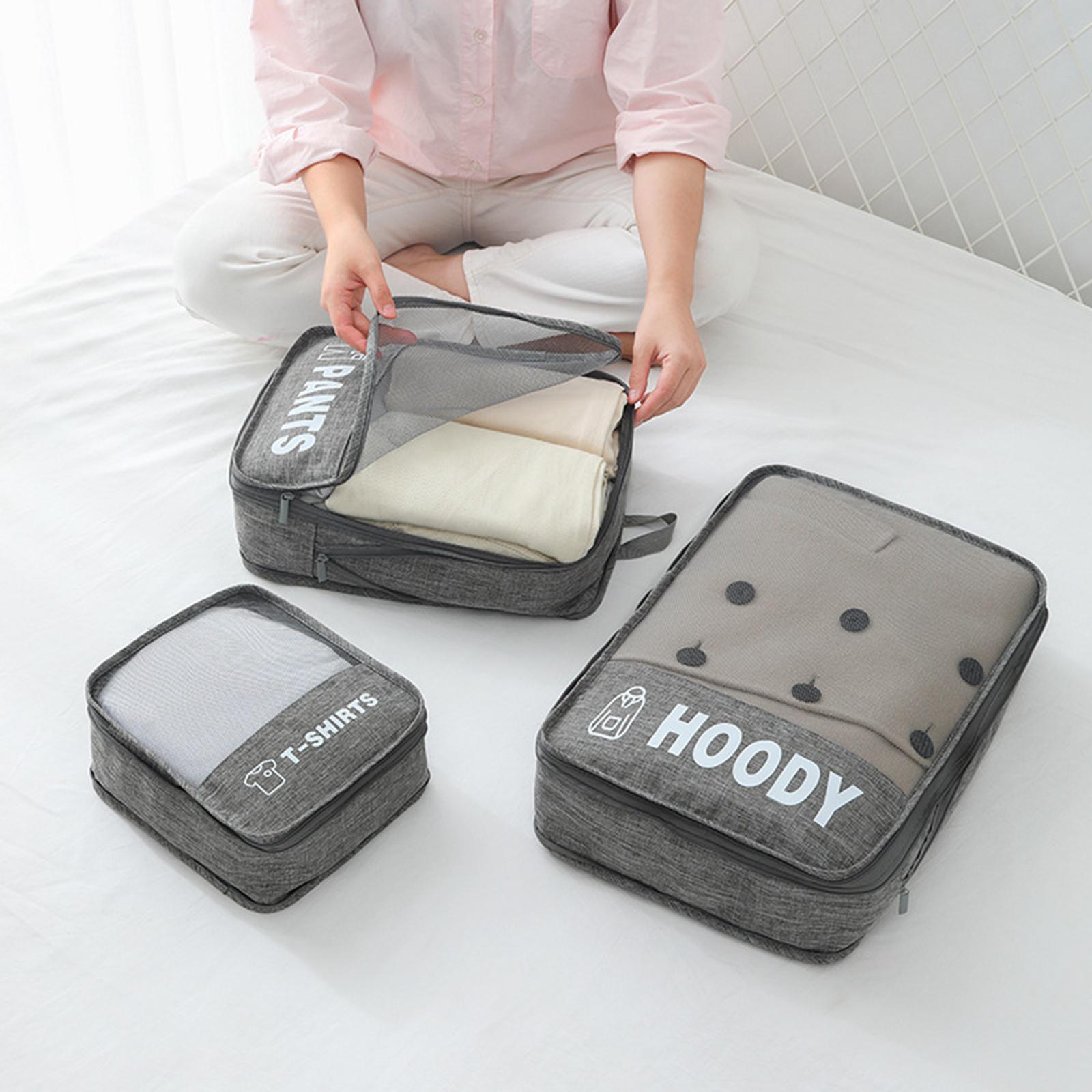 Compression Packing Cubes 3Pcs Set Expandable Travel Organizer Convenient