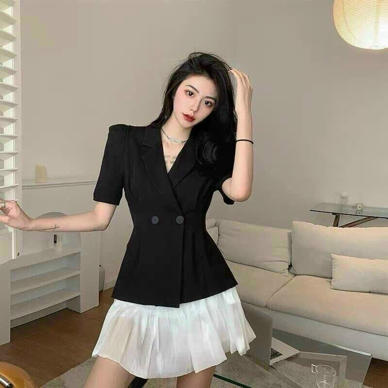 Sét áo vest và chân váy bí phong cách tiểu thư sang chảnh