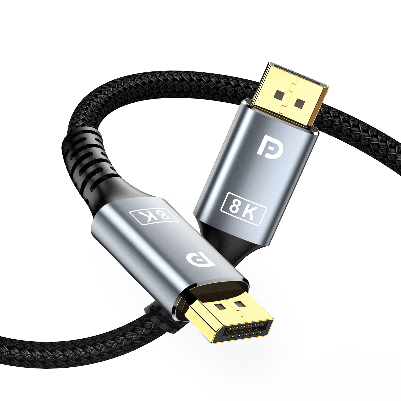 Cáp DisplayPort FIRO - Dây DisplayPort 1.4 8K/60Hz/32,4Gbps - Dài 2 Mét Lõi Dù Dùng Cho Tivi/ Máy Tính/ Playstation - Hàng Chính Hãng