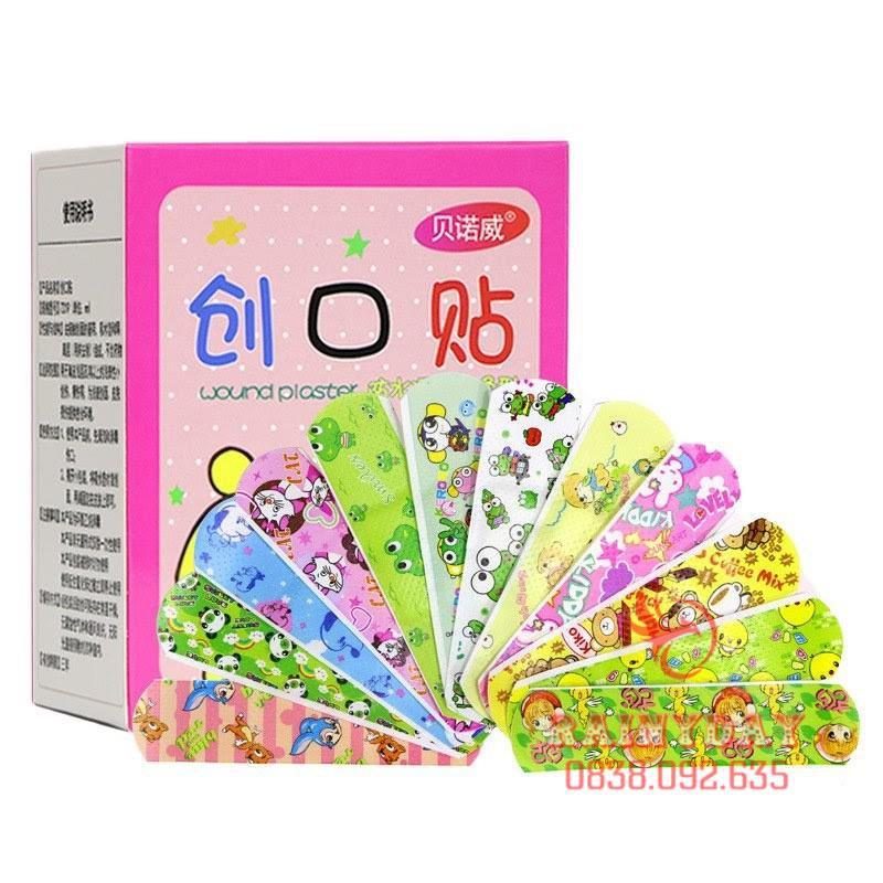 Băng gâu dán băng keo cá nhân cute dễ thương hoạt hình thú ngộ nghĩnh cho bé - hộp 100 miếng