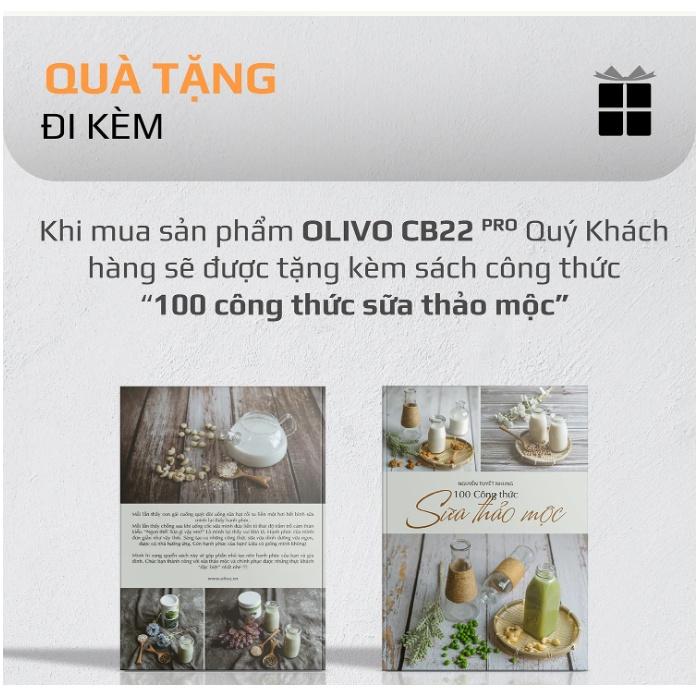 Máy Làm Sữa Hạt Olivo CB22 Pro, 1800W-1.75Lit,14 Chế Độ Xay Nấu Đa Năng, Hàng Chính Hãng