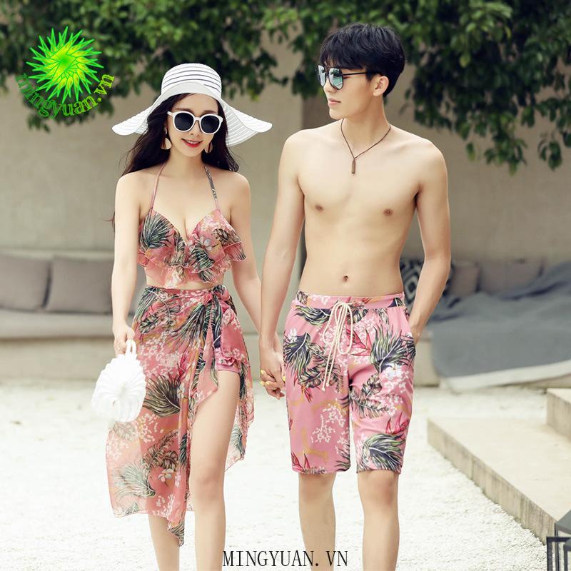 Set Đồ Tắm In Họa Tiết Thời Trang Dành Cho Cả Nam Và Nữ