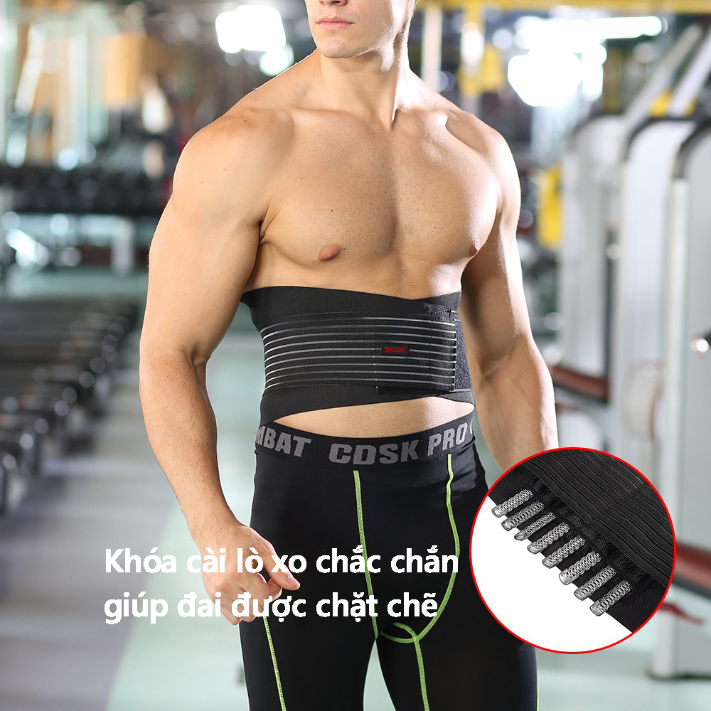 Băng quấn bụng và lưng , đai lưng bảo vệ cột sống tập gym thể thao chống chấn thương , đau lưng 2 dây nén H11 CLEACCO - Hàng chính hãng BORO SPORT