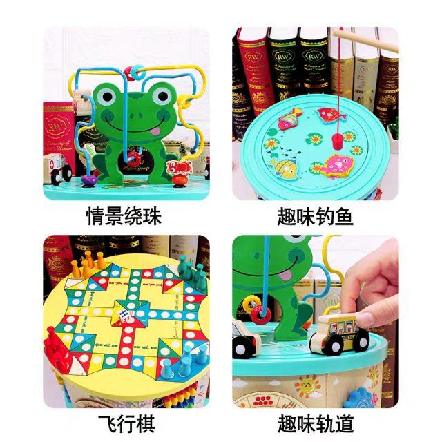 Đồ chơi gỗ - Đồ chơi trí tuệ cao cấp đa năng 8 mặt cho bé