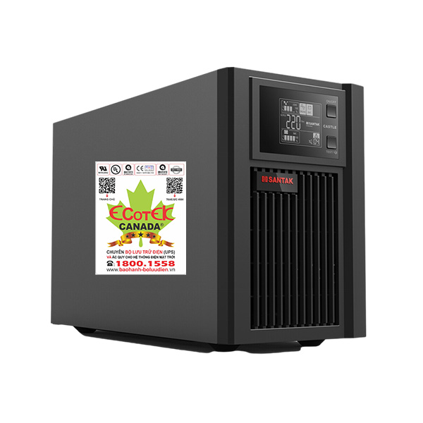 Bộ lưu điện Santak True Online 1KVA - Model C1KS-LCD - Hàng nhập khẩu