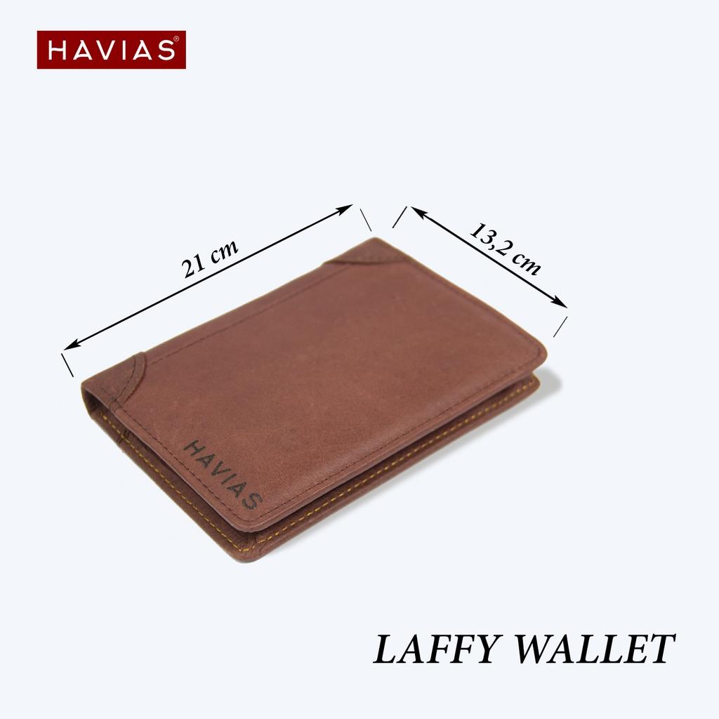 LAFFY HAVIAS ví dáng đứng bỏ vừa túi quần da bò Pullup thật 100