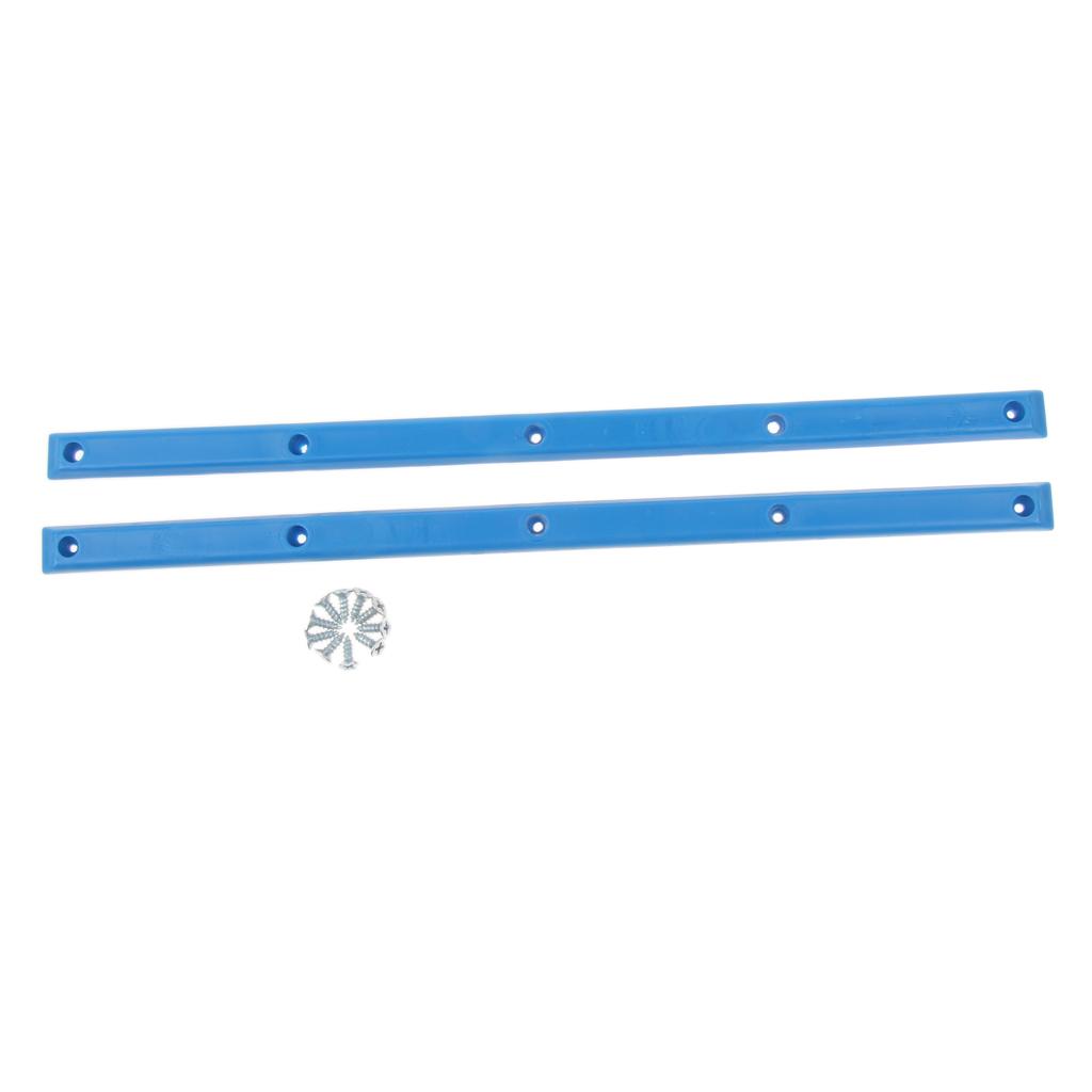 2x1 Pair Longboard Skateboard Rails with Mounting Screws Outdoor Sports Part Blue