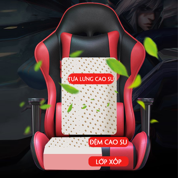 Ghế Gaming Có Massage Loa Nghe Nhạc -  Ghế Game Cao Cấp Ngả Lưng -  Ghế Ngồi Làm Việc Có Gác Chân Tựa Lưng