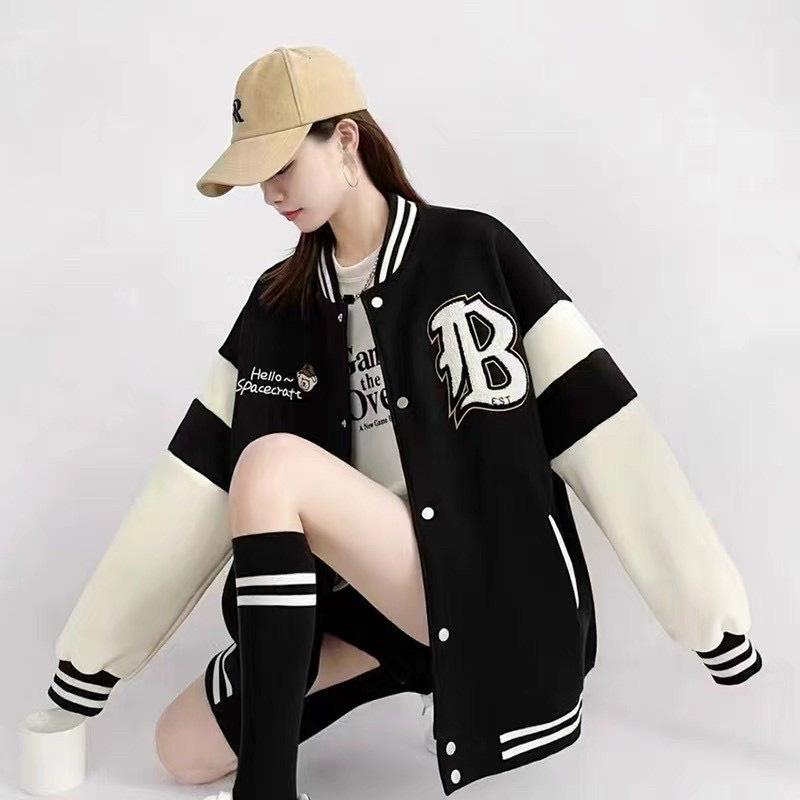 ÁO KHOÁC BOMBER NỮ HỌA TIẾT GẤU 87 XINH XINH SIÊU CUTE ĐẸP TINH TẾ GKM FASHION