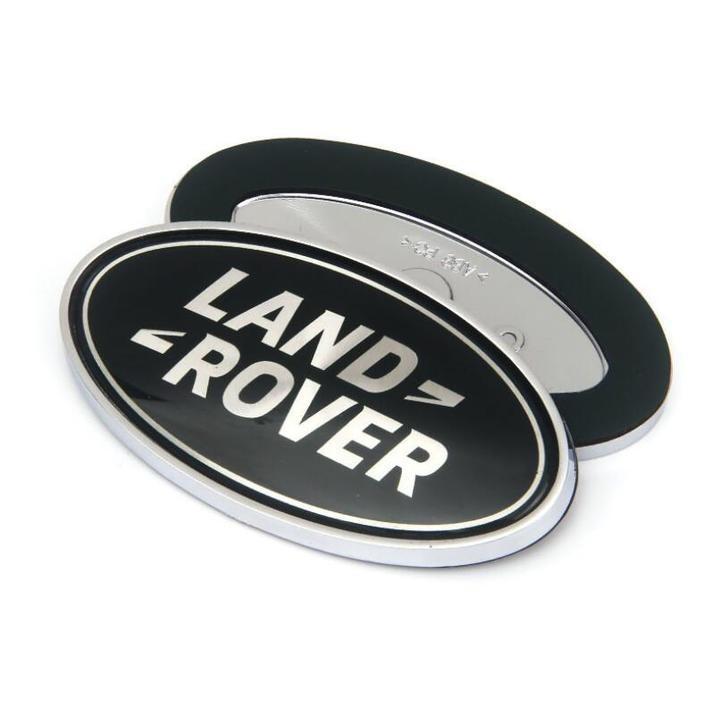 Logo biểu tượng sau xe Land Rover Kích thước 90×48mm, Nhựa ABS + Hợp kim nhôm