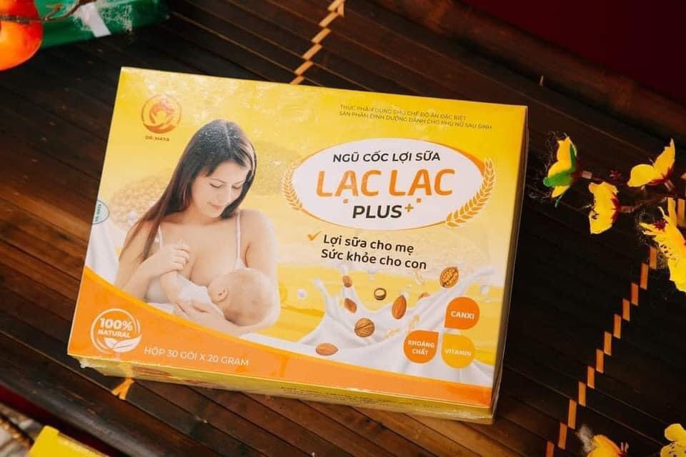 Ngũ cốc lợi sữa Lạc Lạc Plus mới cao cấp 39 loại hạt giúp mẹ bổ sung vitamin và khoáng chất, canxi giúp xương chắc khỏe 600g (hộp 30 gói)