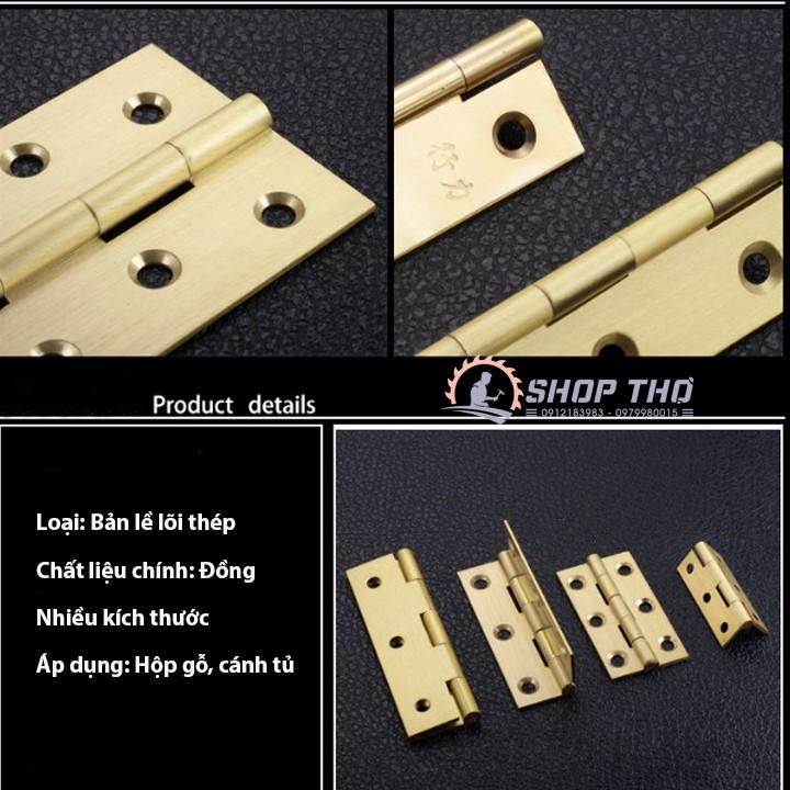 Bản lề lá màu vàng cỡ 2'' loại dày