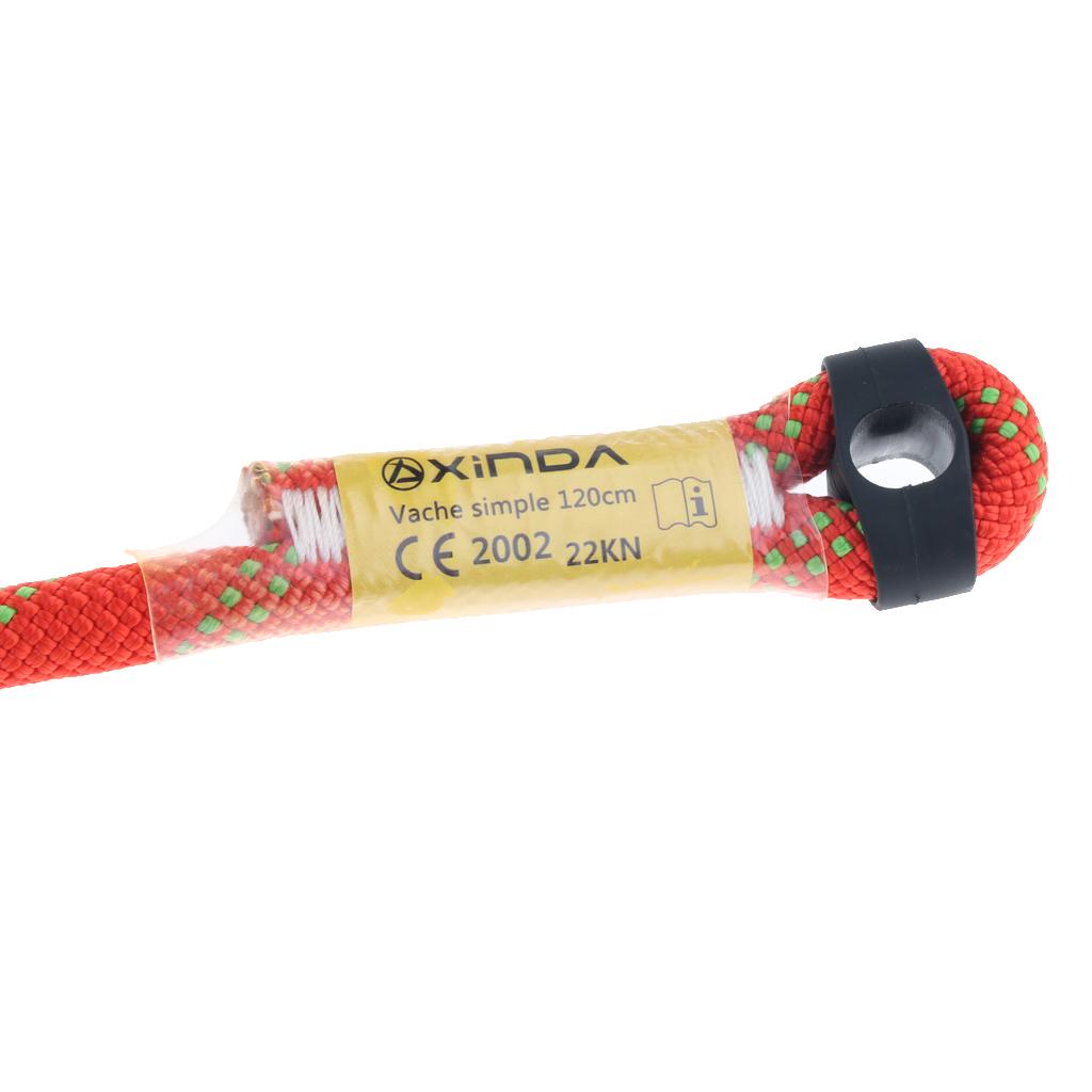 Outdoor Rock Climbing Nylon Pre-sewn Eye-to-Eye Prusik Loop Rope Lanyard 60cm