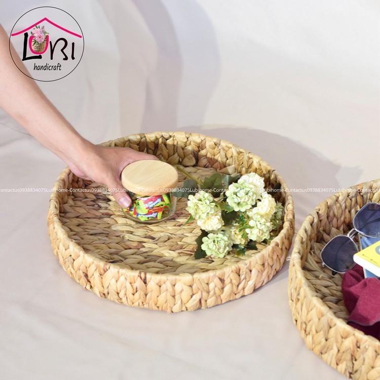 - Khay đựng đồ lục bình hình tròn bộ 2 - đẹp
