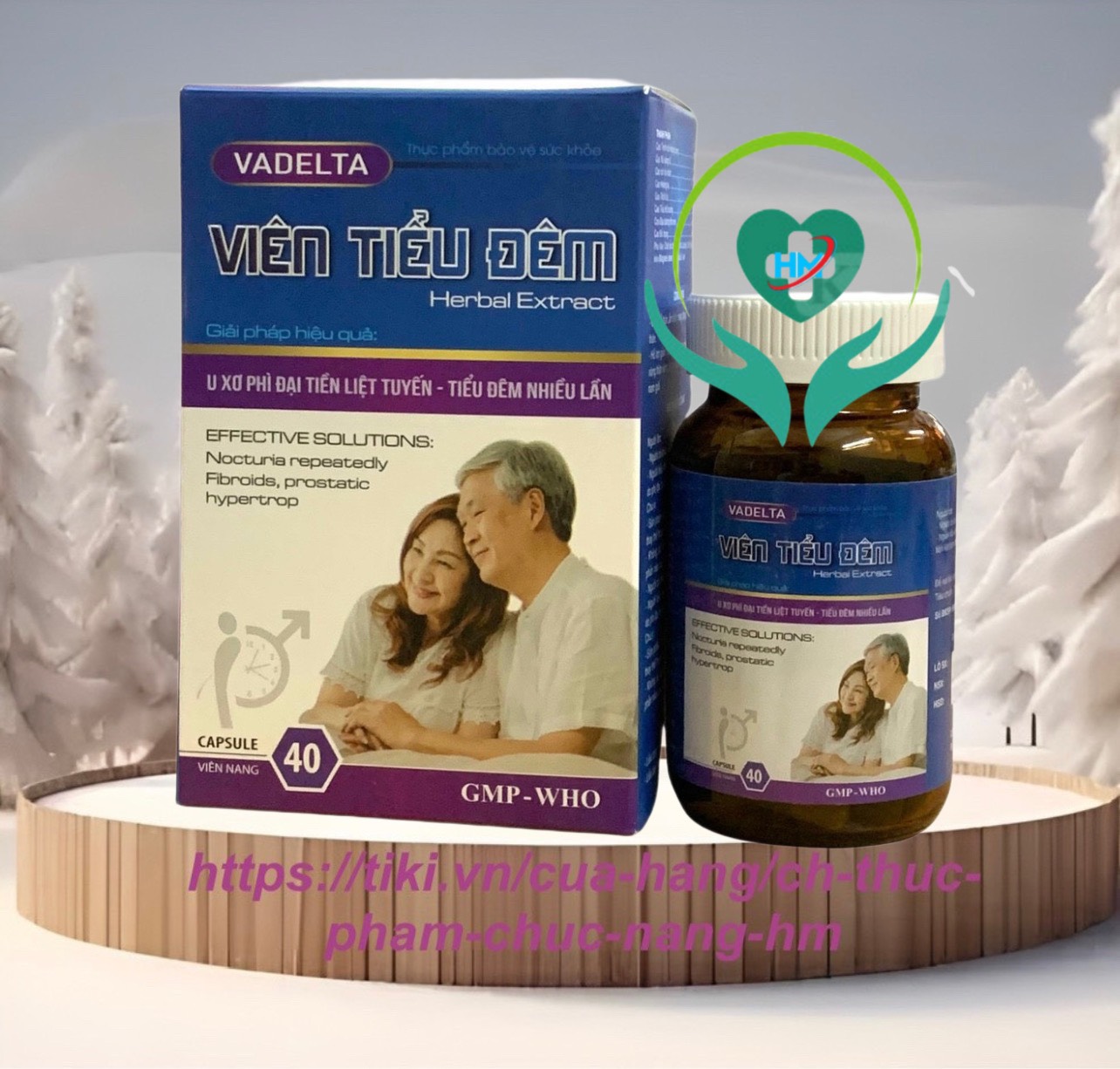 Viên Tiểu Đêm VADELTA Vinaphar- Lọ 40 viên- Giúp bổ thận, ấm bàng quang, tăng cường chức năng thận