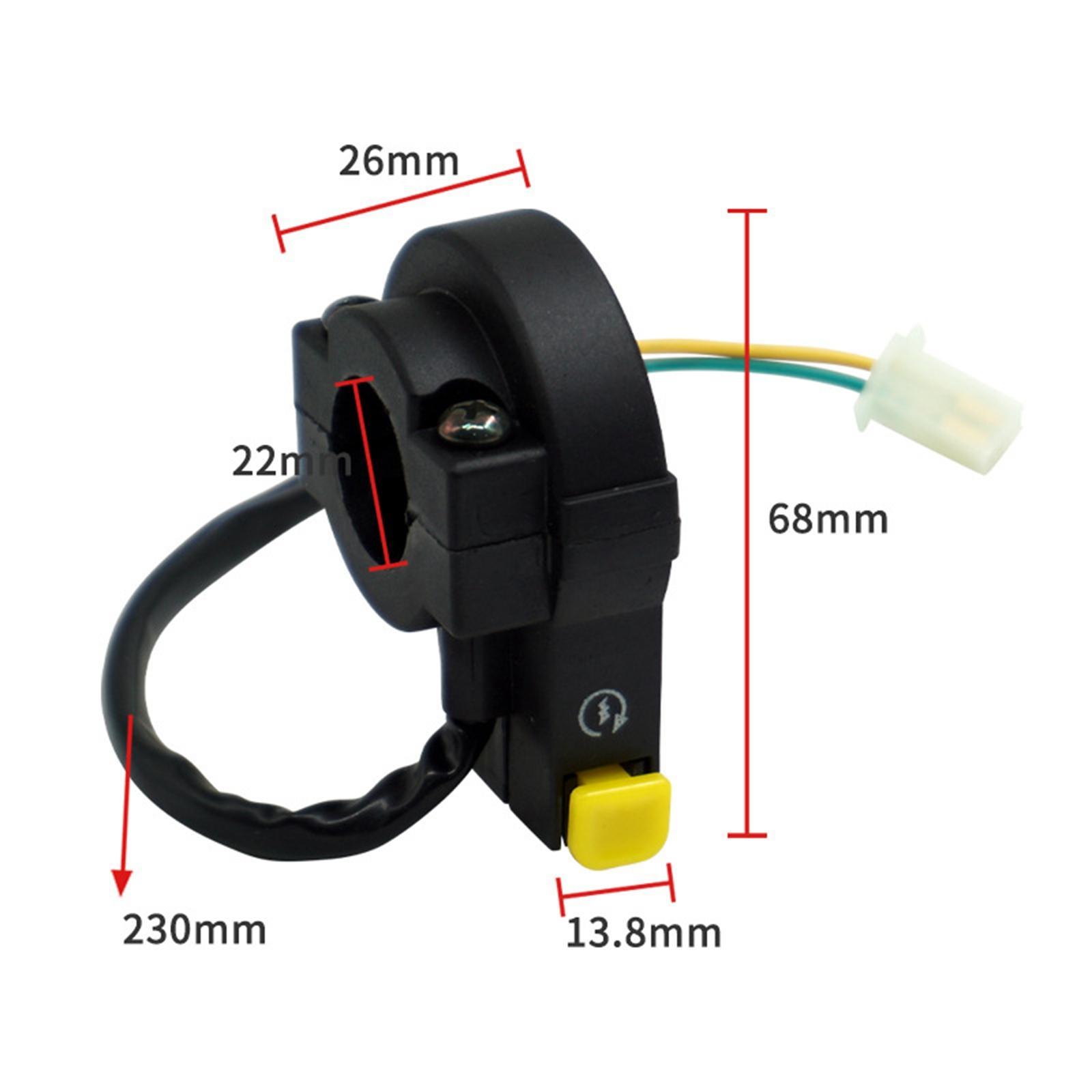 2 Pieces Handlebar Control Switch for Beam Start Stop Switch