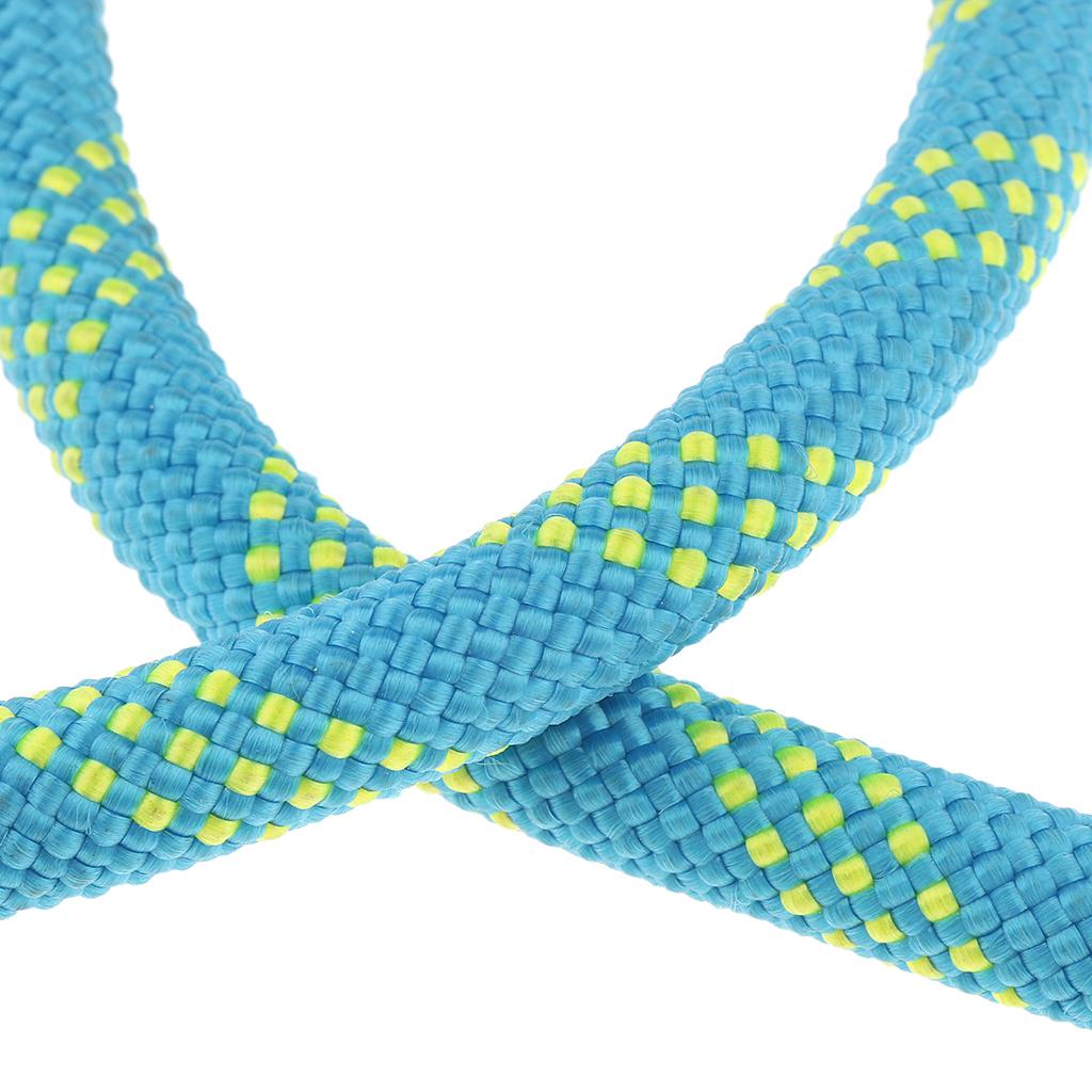 Climbing Knotted Pre-sewn Eye-to-Eye Prusik Loop Cord Static Rope Blue 60cm