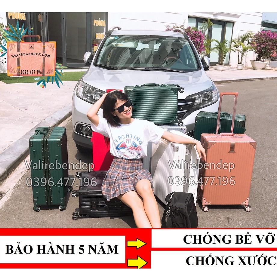 Vali kéo du lịch khung nhôm thời trang chống bể vỡ vali nhựa khung nhôm SIZE 20, SIZE 24 chống trộm