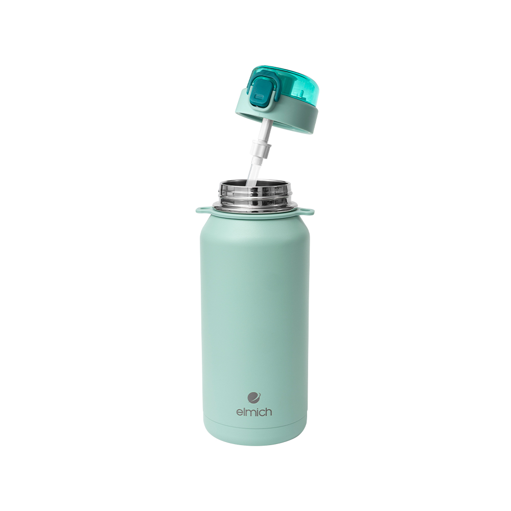 Bình Giữ Nhiệt Inox 316 Elmich EL0916 1.1L, Hàng Chính Hãng, Kèm Dây Đeo Và Ống Hút - JoyMall