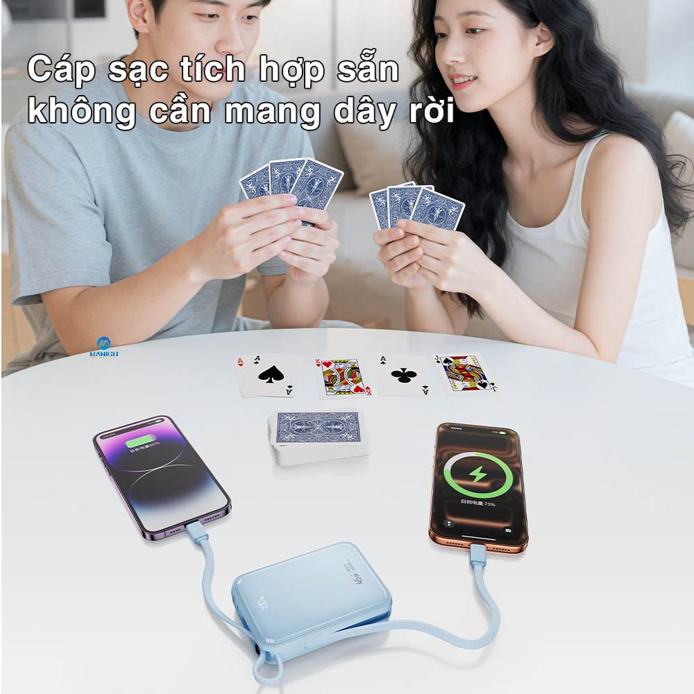 Pin sạc dự phòng ROCKSPACE C03 sạc nhanh 45W kèm dây sạc, dung lượng 20000mAh - hàng chính hãng có bảo hành