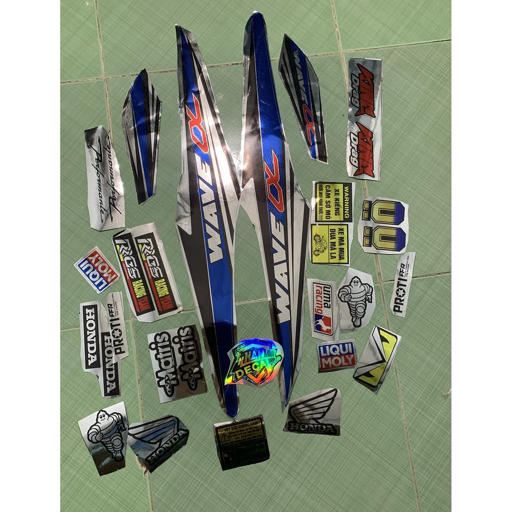 Tem wave alpha xanh đen crom 2006-2021