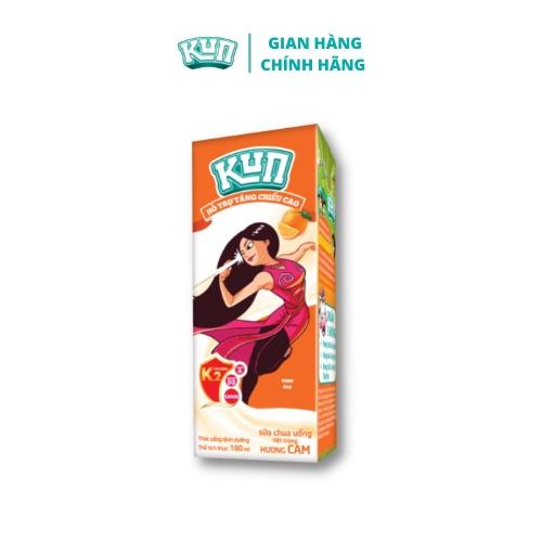 Kun sữa chua uống hương cam thùng 48 hộp x 180ml